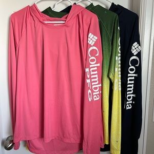 Set of 3 Womens Columbia omni-shade long sleeve shirts